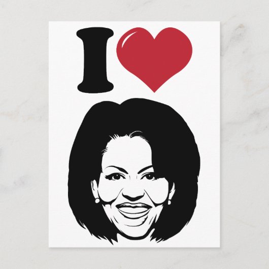 Carte Postale I Love Michelle Obama (Devant)