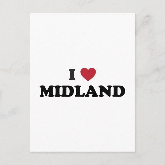 Carte Postale I Love Midland Texas (Devant)