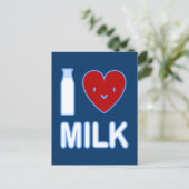 Carte postale I Love Milk (Debout devant)