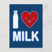 Carte postale I Love Milk (Devant)