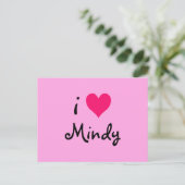 Carte Postale I Love Mindy (Debout devant)