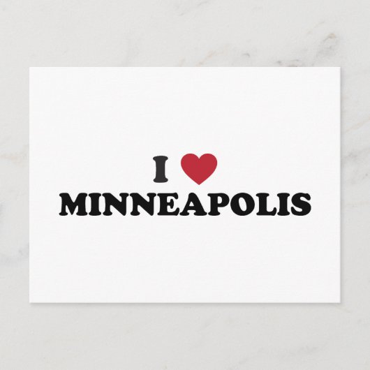 Carte Postale I Love Minneapolis Minnesota (Devant)