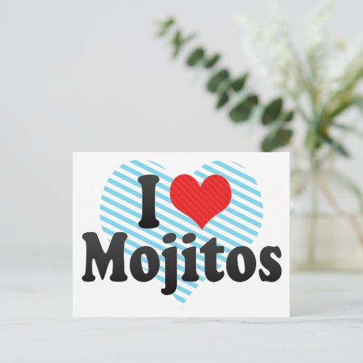 Carte Postale I Love Mojitos (Debout devant)