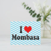 Carte Postale I Love Mombasa, Kenya (Debout devant)