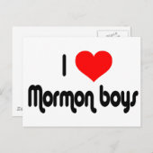 Carte Postale I Love Mormon Boys (Devant / Derrière)