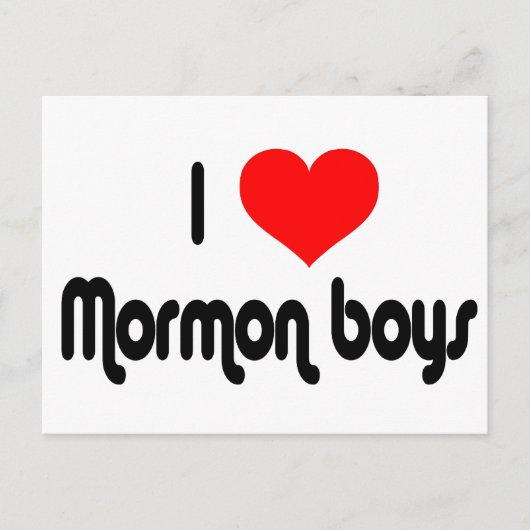 Carte Postale I Love Mormon Boys (Devant)