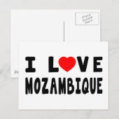 Carte Postale I Love Mozambique (Devant / Derrière)