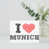Carte Postale I Love Munich (Debout devant)