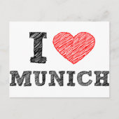 Carte Postale I Love Munich (Devant)