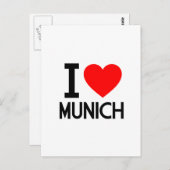 Carte Postale I Love Munich (Devant / Derrière)