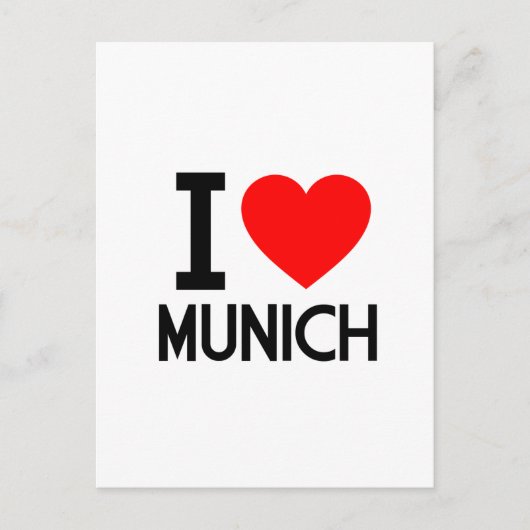 Carte Postale I Love Munich (Devant)