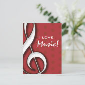 Carte postale I Love Music (Debout devant)