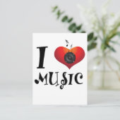 Carte Postale I Love Music (Debout devant)