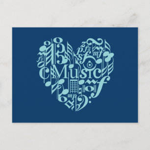 Carte postale I Love Music