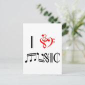 Carte Postale I Love Music (Debout devant)