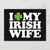 Carte Postale I Love My Irish Wife Funny Couple St Patrick's Day (Devant)