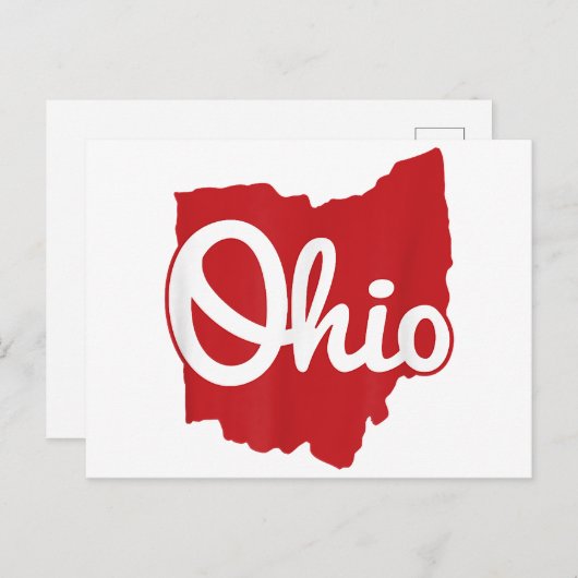 Carte Postale I love My Ohio Home Script Ohio (Devant / Derrière)