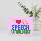 Carte Postale I Love My SLP (rose) (Debout devant)