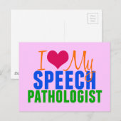 Carte Postale I Love My SLP (rose) (Devant / Derrière)