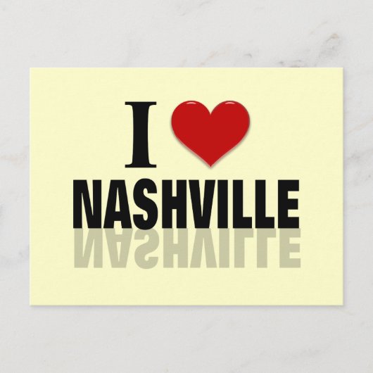 Carte Postale I Love Nashville (Devant)