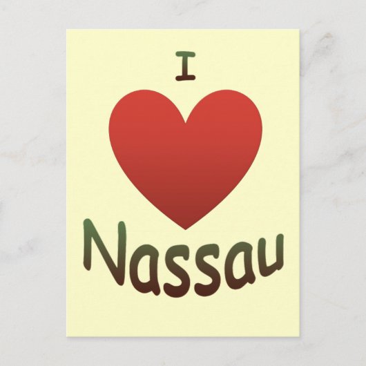 Carte Postale I Love Nassau (Devant)