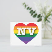 Carte Postale I Love Nevada Rainbow Heart (Debout devant)