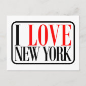 Carte Postale I Love New York Design (Devant)