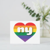 Carte Postale I Love New York Rainbow Heart (Debout devant)