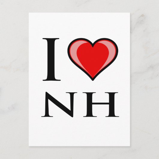 Carte Postale I Love NH - New Hampshire (Devant)