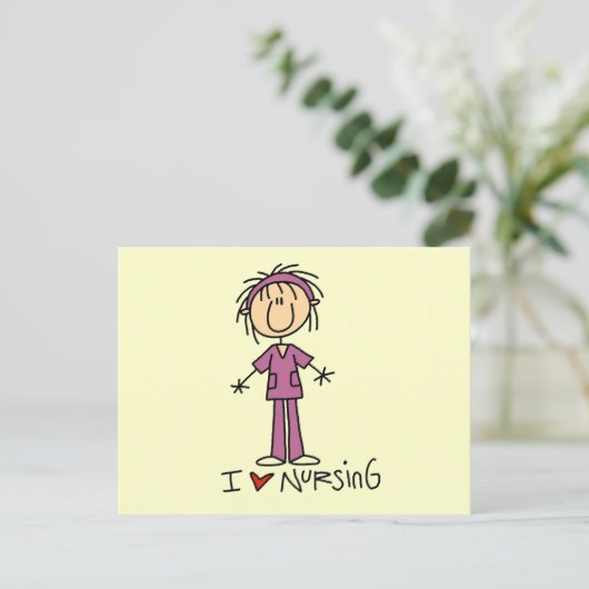 Carte Postale I Love Nursing Tshirts and Gifts (Debout devant)