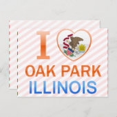 Carte Postale I Love Oak Park, IL (Devant / Derrière)