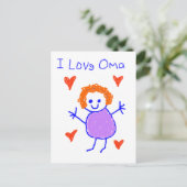 Carte Postale I Love Oma (Debout devant)