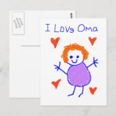 Carte Postale I Love Oma (Devant / Derrière)