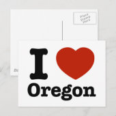 Carte Postale I Love Oregon (Devant / Derrière)