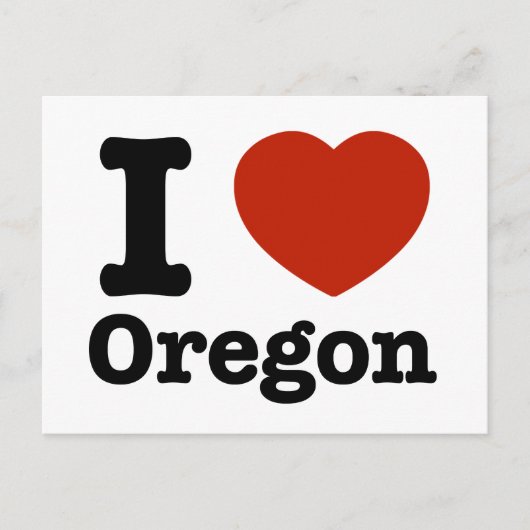 Carte Postale I Love Oregon (Devant)