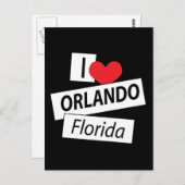 Carte Postale I Love Orlando Florida (Devant / Derrière)