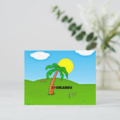 Carte Postale I Love Orlando, Palm Tree et soleil (Debout devant)