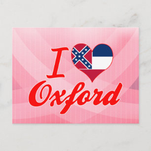 Carte Postale I Love Oxford, Mississippi