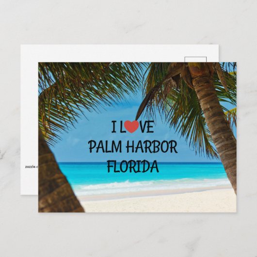 Carte Postale I Love Palm Harbour, Floride (Devant / Derrière)