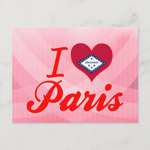 Carte Postale I Love Paris, Arkansas