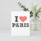 Carte Postale I Love Paris Sketch (Debout devant)