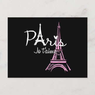 Carte Postale I Love Paris Tour Eiffel France Souvenir français