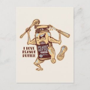 CARTE POSTALE I LOVE PEANUT BUTTER