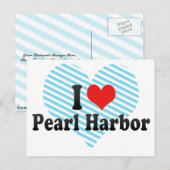 Carte Postale I Love Pearl Harbor (Devant / Derrière)