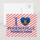 Carte Postale I Love Phoenixville, PA (Devant / Derrière)