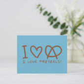 Carte Postale I Love Pretzels (Debout devant)