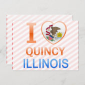 Carte Postale I Love Quincy, IL (Devant / Derrière)