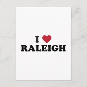 Carte Postale I Love Raleigh Caroline du Nord