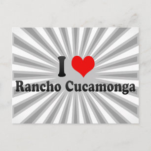 Carte Postale I Love Rancho Cucamonga, États-Unis