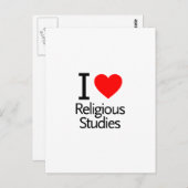Carte Postale I Love Religious Studies (Devant / Derrière)